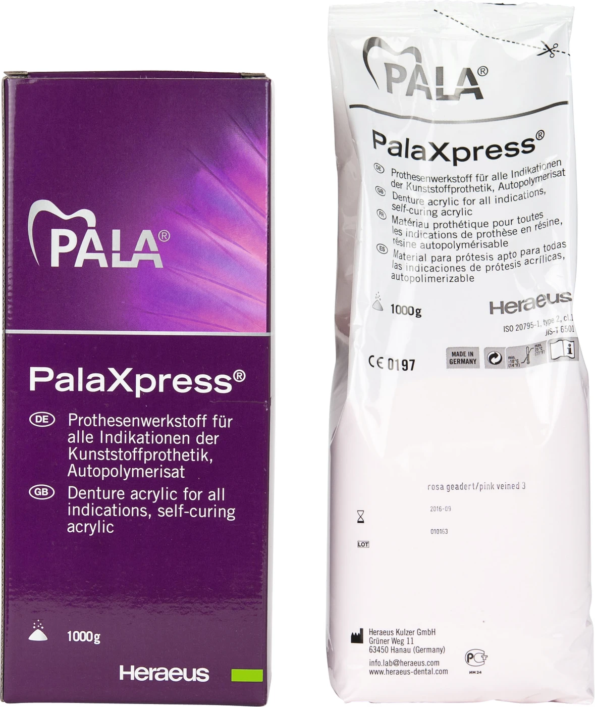 PalaXpress® Beutel 1 kg Pulver rosa geadert