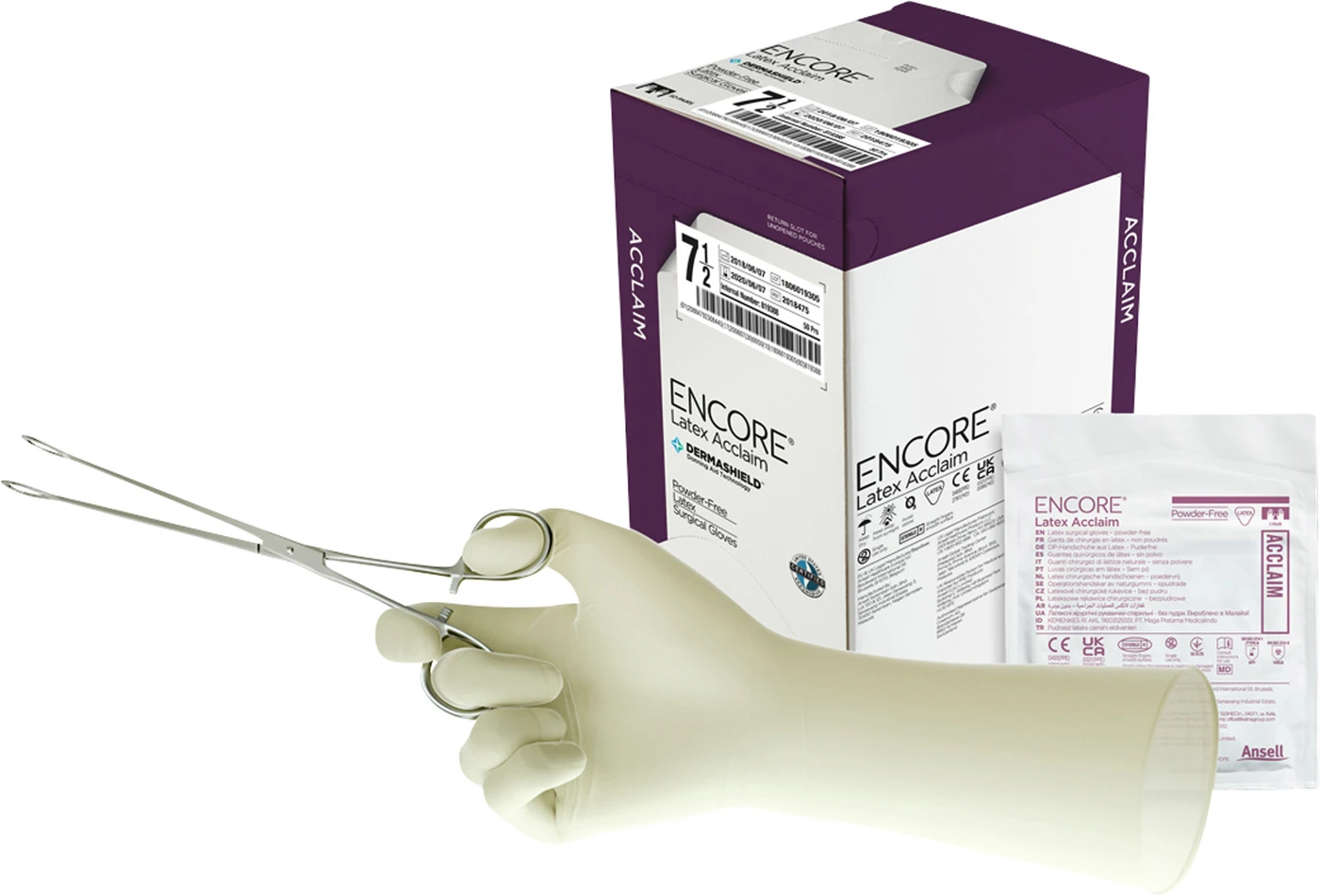 ENCORE® Latex Acclaim Packung 50 Paar puderfrei, natur, Größe 5,5
