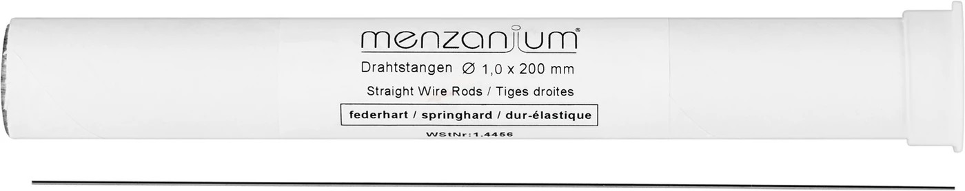 MENZANIUM® Drahtstangen Packung 500 g Ø 200 mm, Stärke 1 mm, federhart