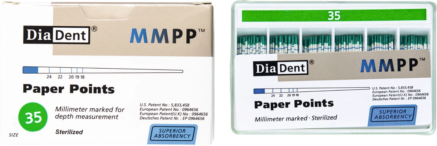 DiaDent® Papierspitzen Packung 200 Stück ISO 035