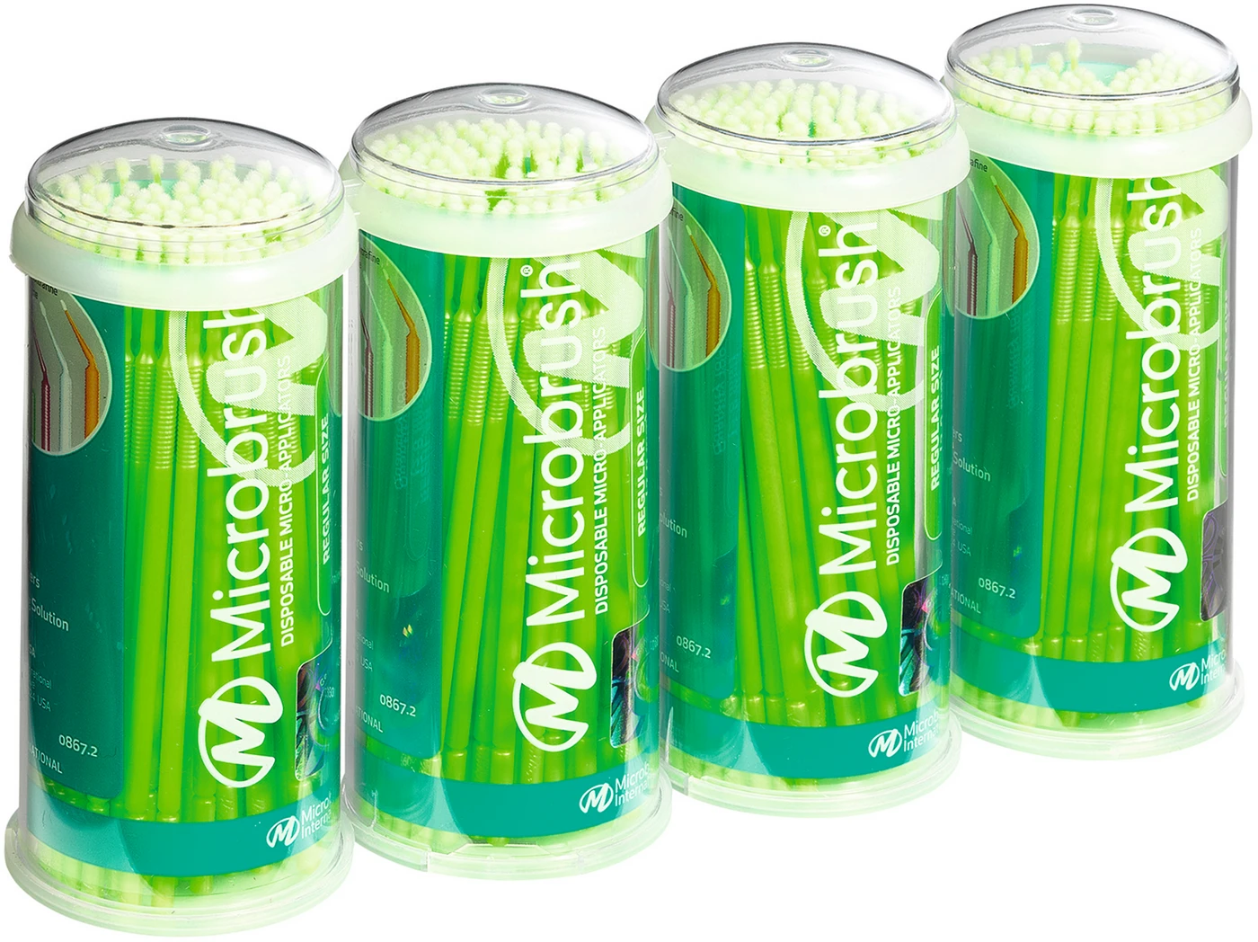 Microbrush® Applikatoren Tube Serie Packung 400 Stück grün, regulär 2 mm