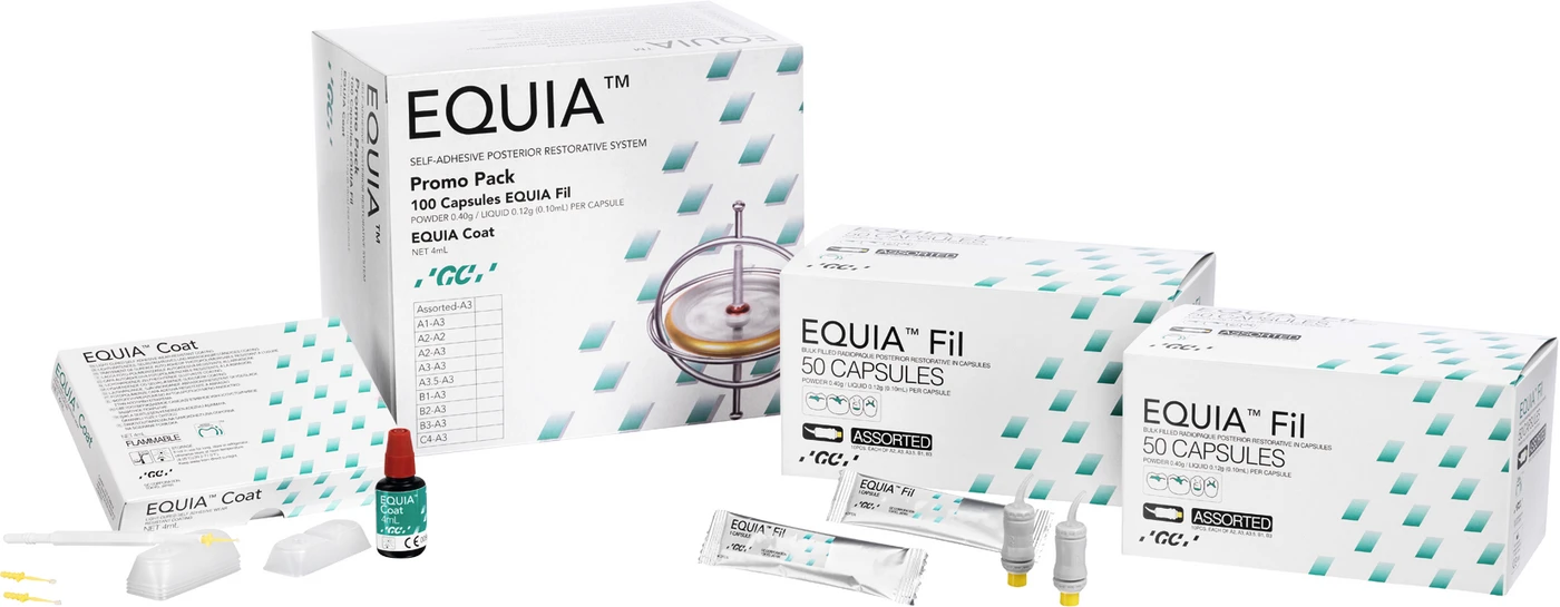 GC EQUIA™ Promo Kit 2 x 50 Kapseln A3-B2, Zubehör