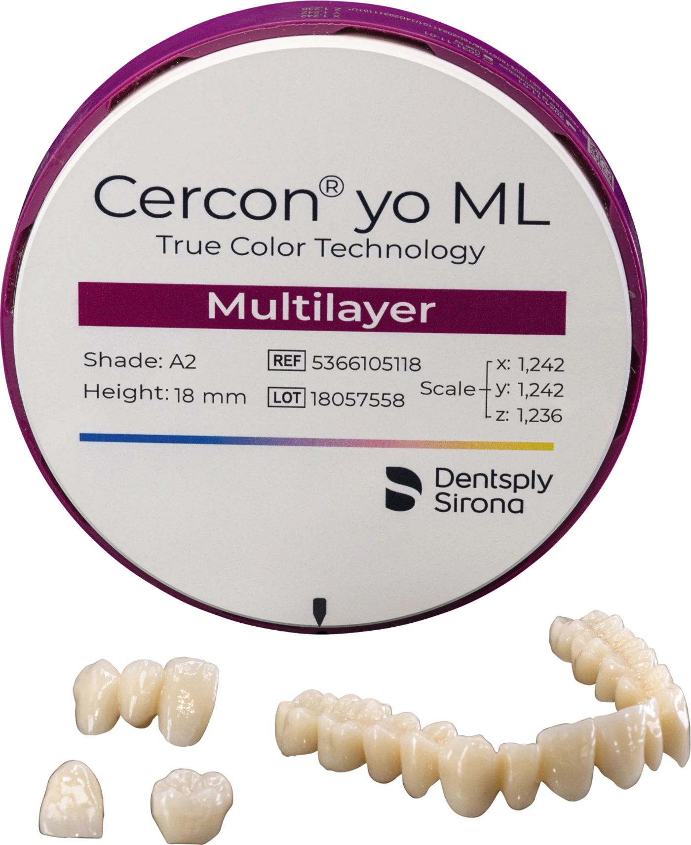 Cercon® yo ML Stück Ø 98 mm H 14 mm, B2
