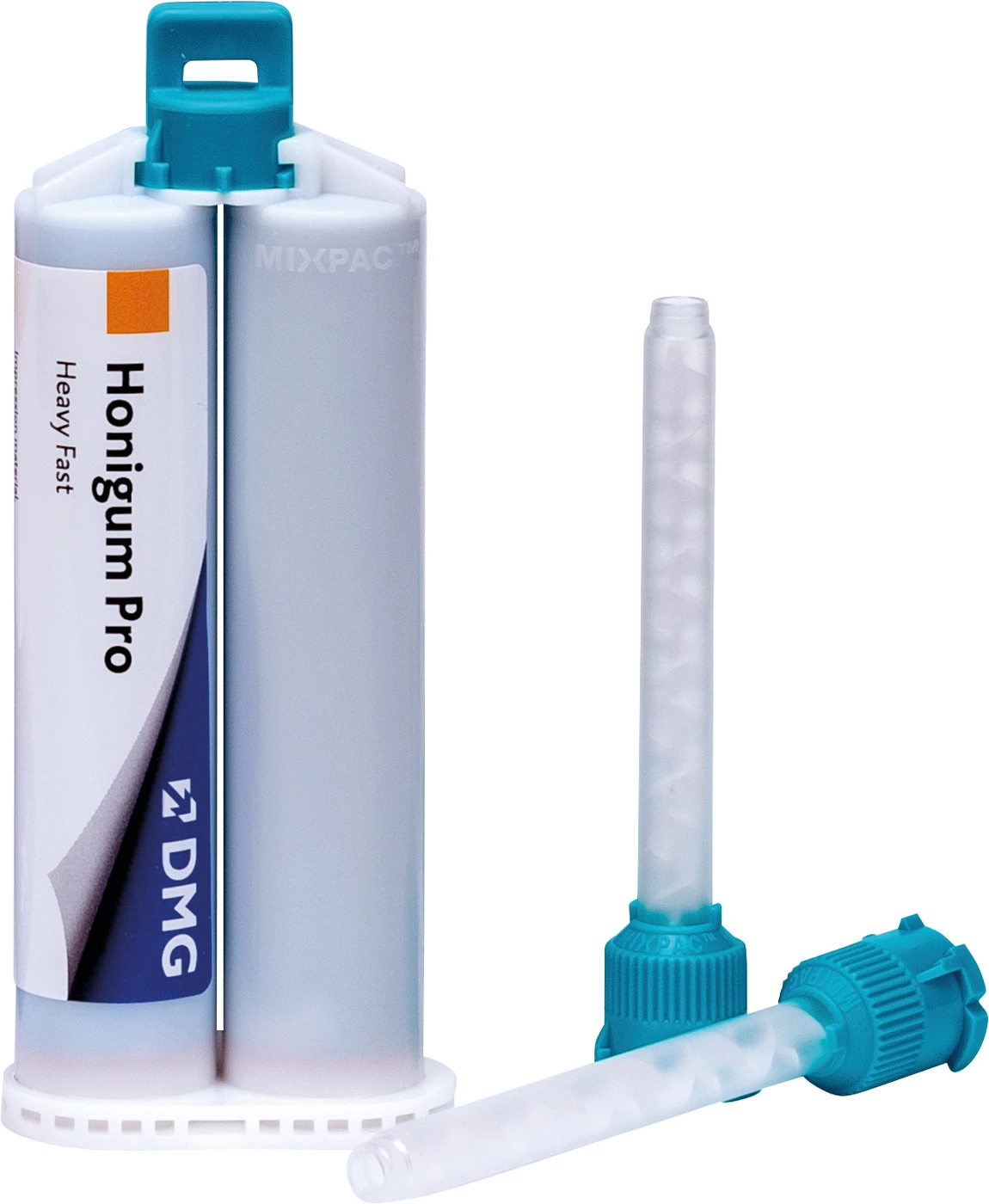 Honigum Pro Heavy Packung 2 x 50 ml Doppelkartusche Fast, 4 Automix-Tips