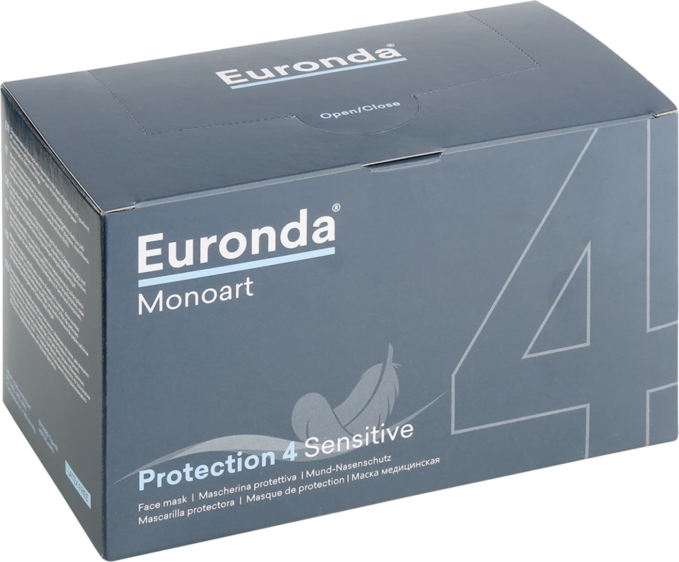 Monoart® Mundschutz Protection 4 Sensitive Box 50 Stück blau Monoart® Mundschutz Protection 4 Sensitive Box 50 Stück blau