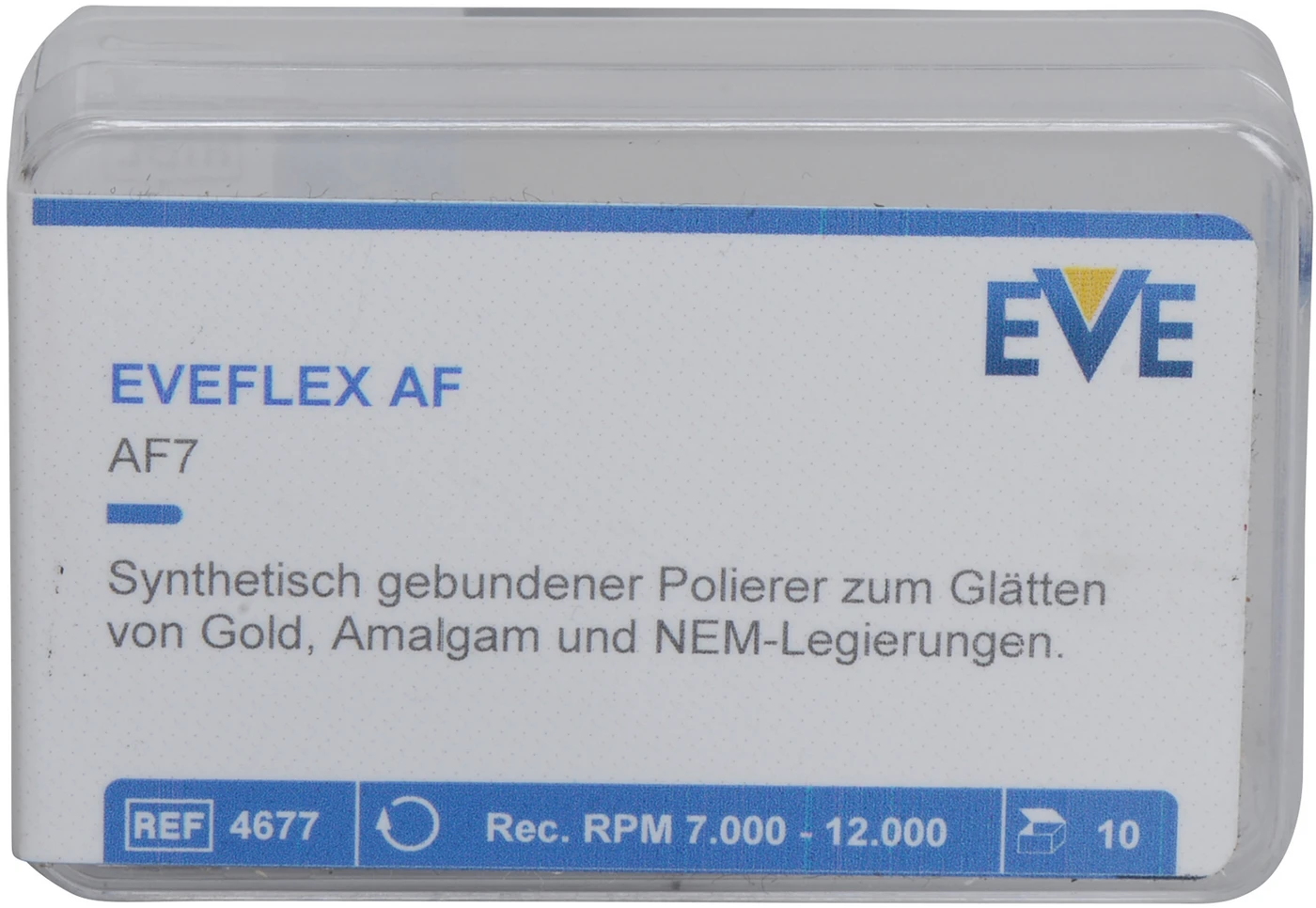 EVEFLEX Polierer Packung 10 Stück schwarz grob, RA, Figur Flamme, 5 x 10 mm