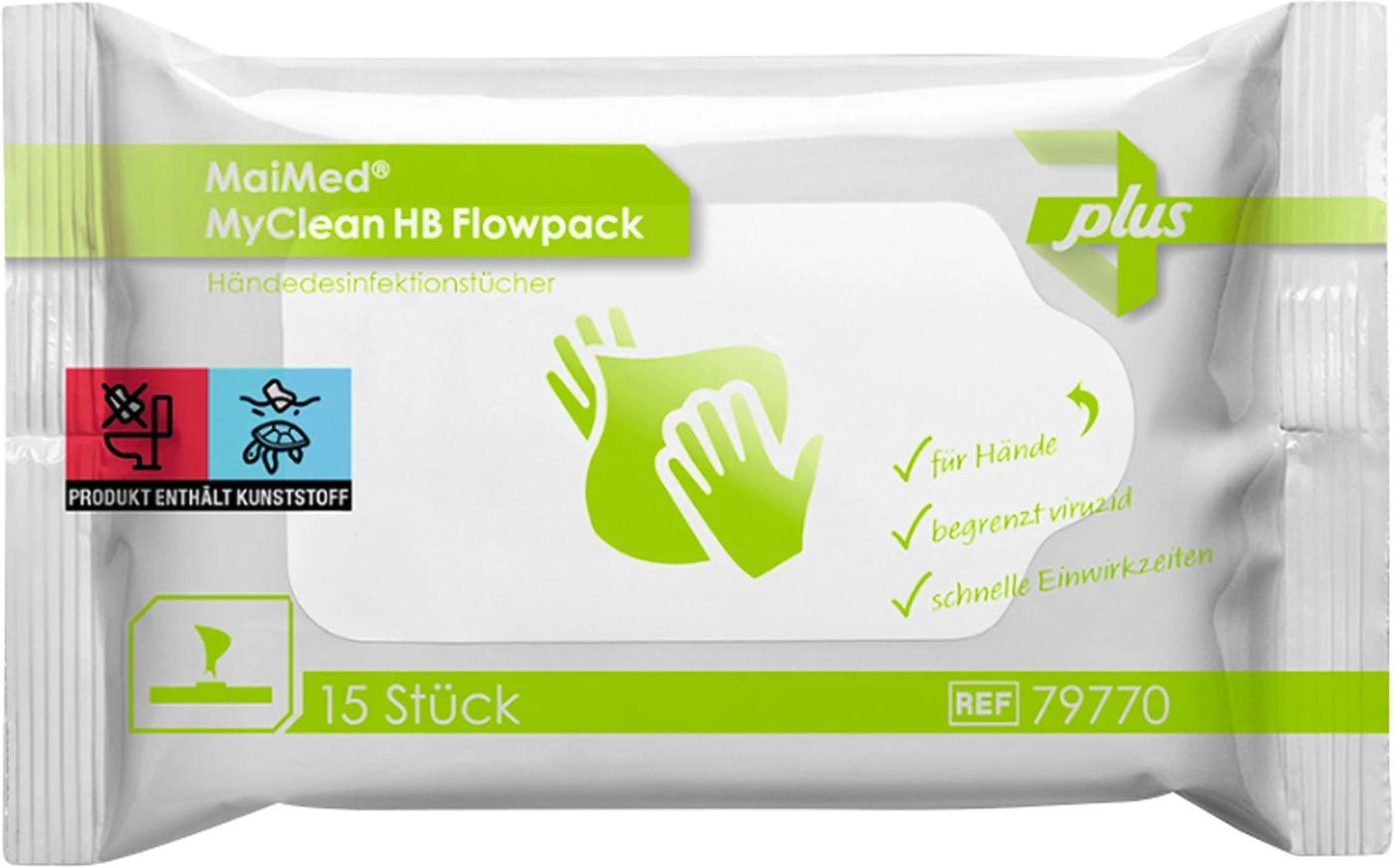 MaiMed® MyClean HB Flowpack Packung 63 x 15 Tücher 20 x 12 cm 