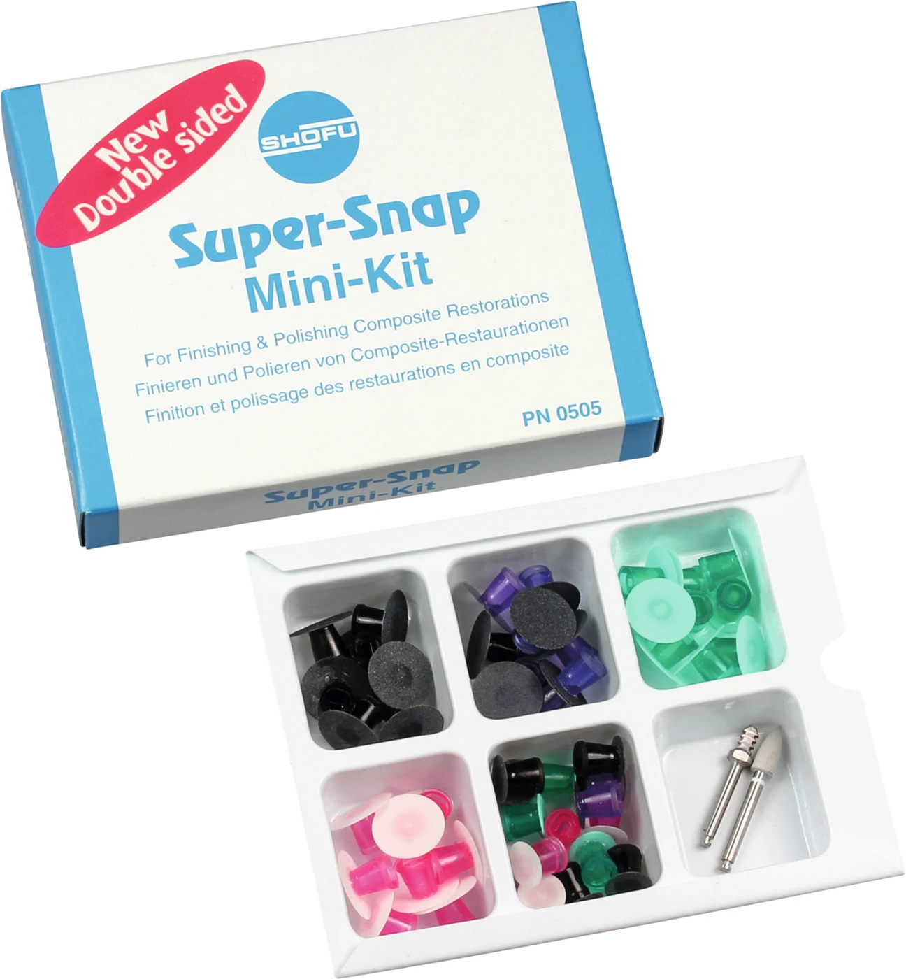 Super-Snap® Minikit 48 Scheiben, 1 W-Mandrell, 1 CompoSite Fine Midispitze
