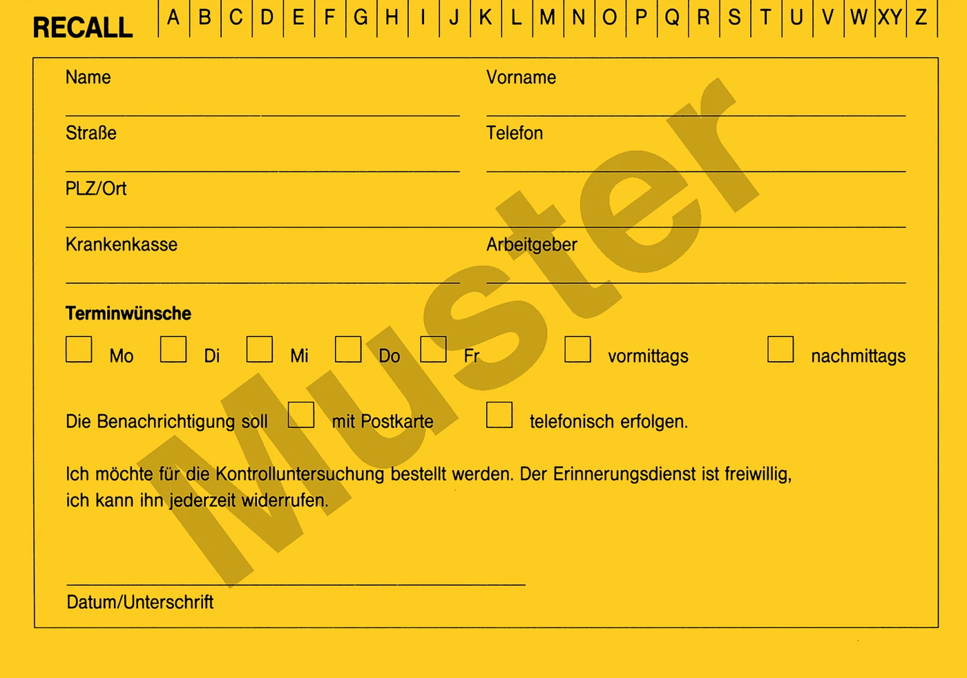 REC Recallkarteikarte Packung 100 Stück