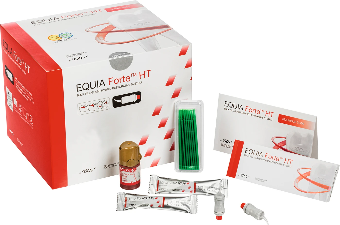 GC EQUIA Forte™ HT Promopackung 200 Kapseln B2, 4 ml FlipCap Coat