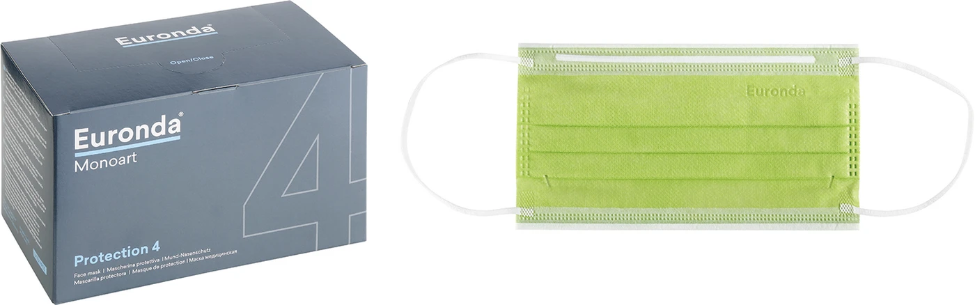 Monoart® Mundschutz Pro 4 Perfect Fit Box 50 Stück mit Gummizug, cedro