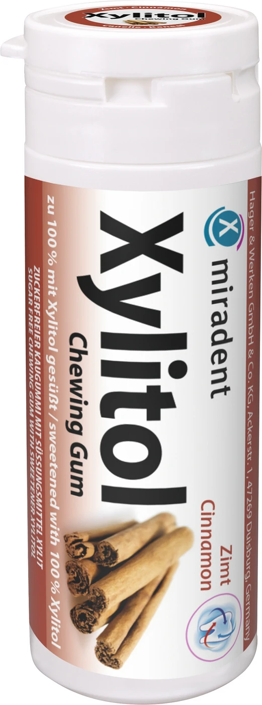 Xylitol Chewing Gum Dose 30 Stück Zimt Xylitol Chewing Gum Dose 30 Stück Zimt
