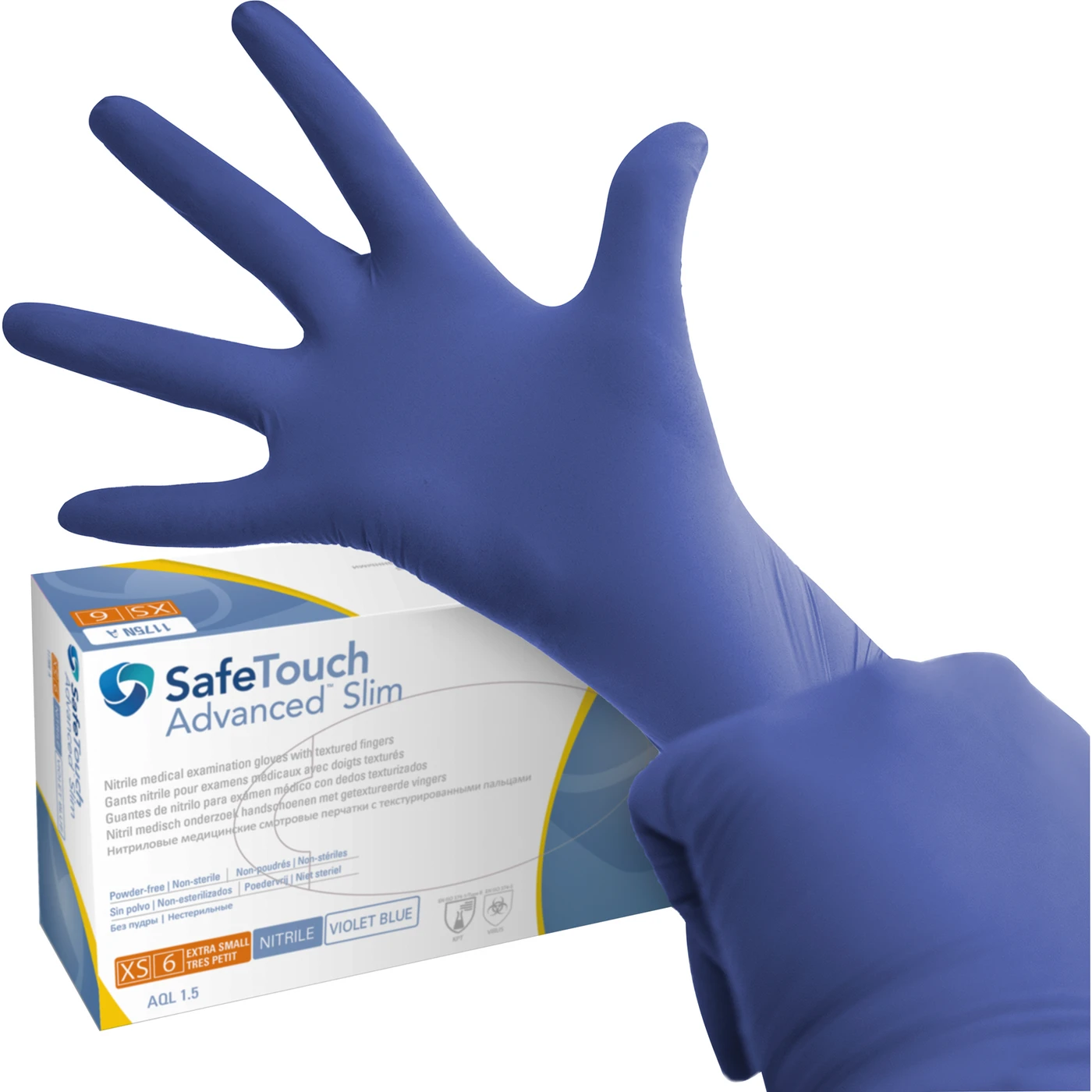 Medicom® SafeTouch® Advanced Slim Packung 100 Stück puderfrei, violettblau, XS