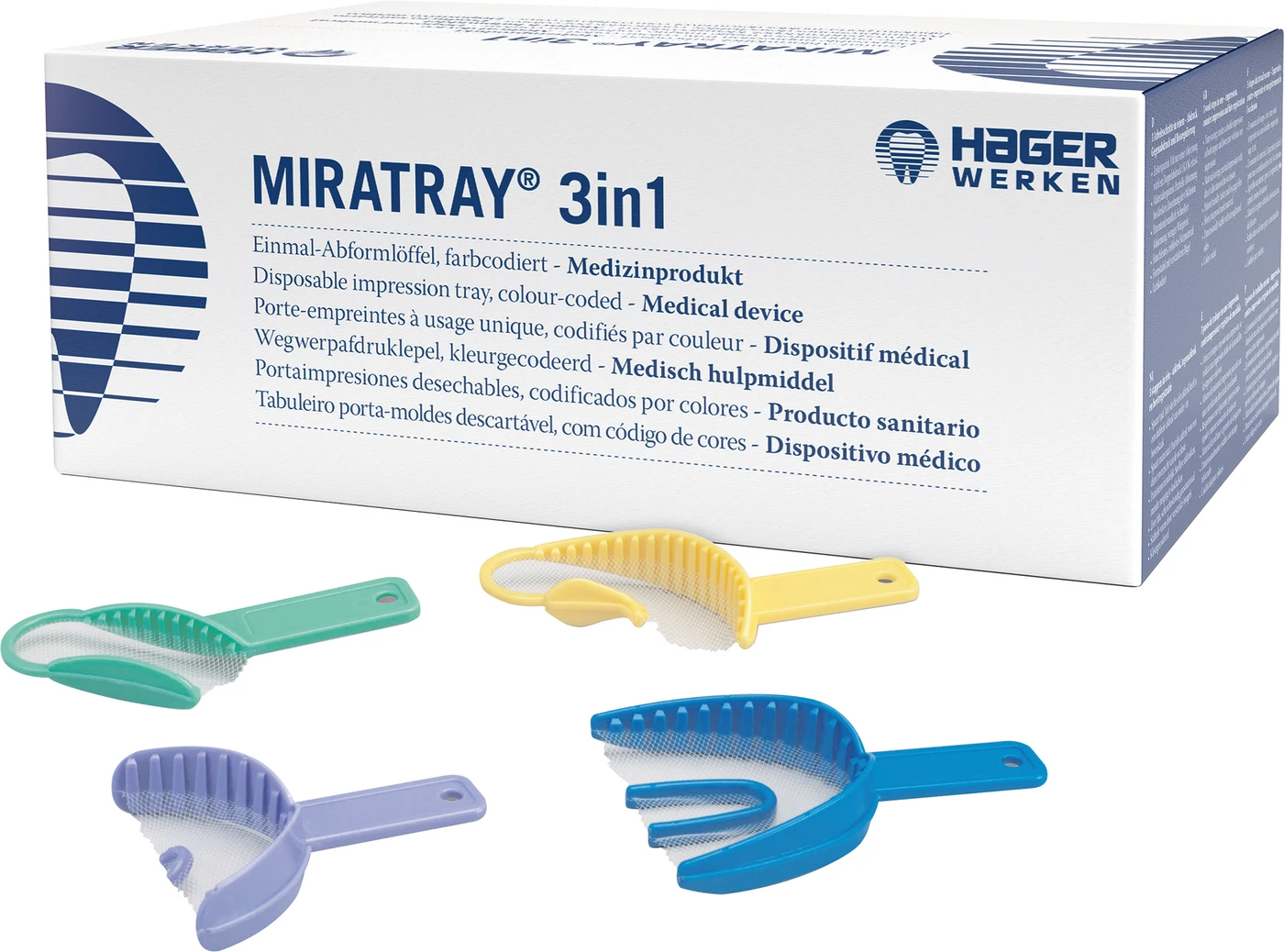 Miratray® 3in1 Packung 28 Stück Full Arch, blau Miratray® 3in1 Packung 28 Stück Full Arch, blau