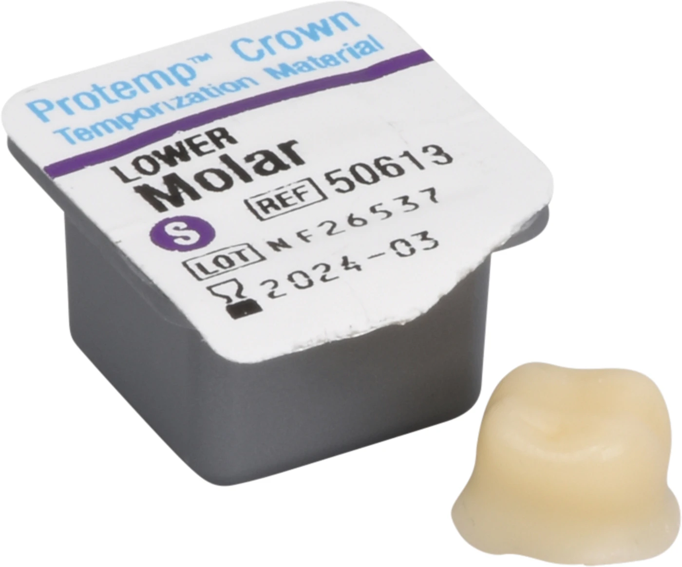 Protemp™ Crown Packung 5 Stück unterer Molar S, 1 Stückmesslehre