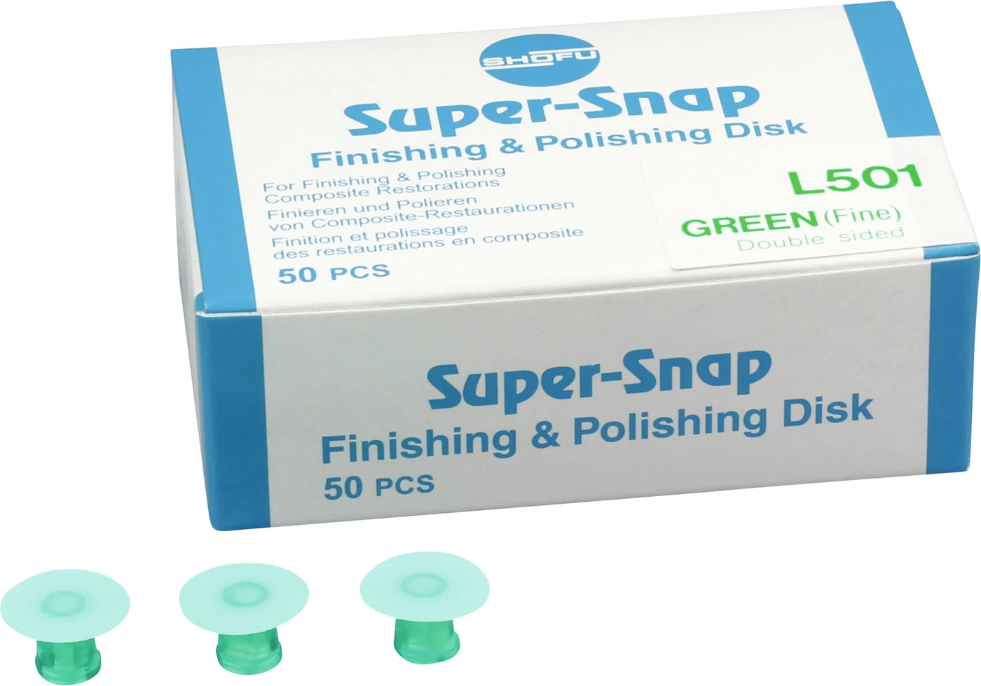 Super-Snap® Nachfüllpackung 50 Scheiben, grün, Körnung fein, standard