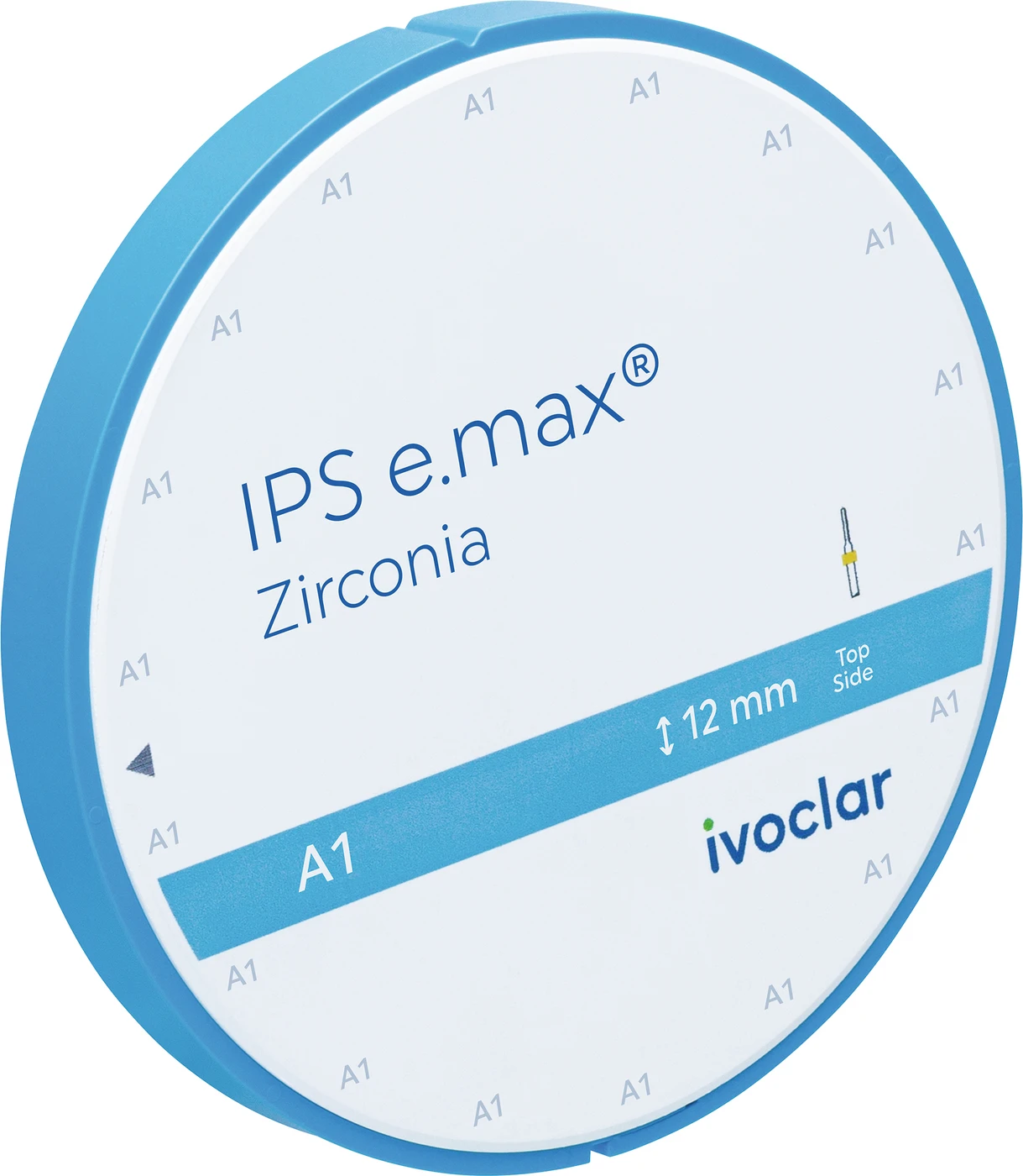 IPS e.max Zirconia Stück Ø 98,5 mm, H: 12 mm, A1