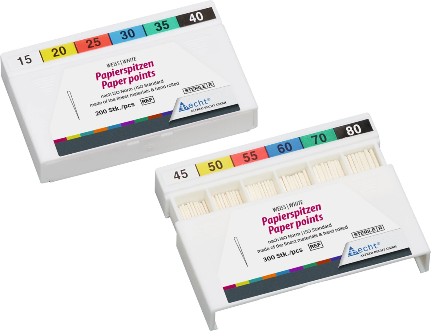 Papierspitzen weiß Packung 120 Stück ISO 100
