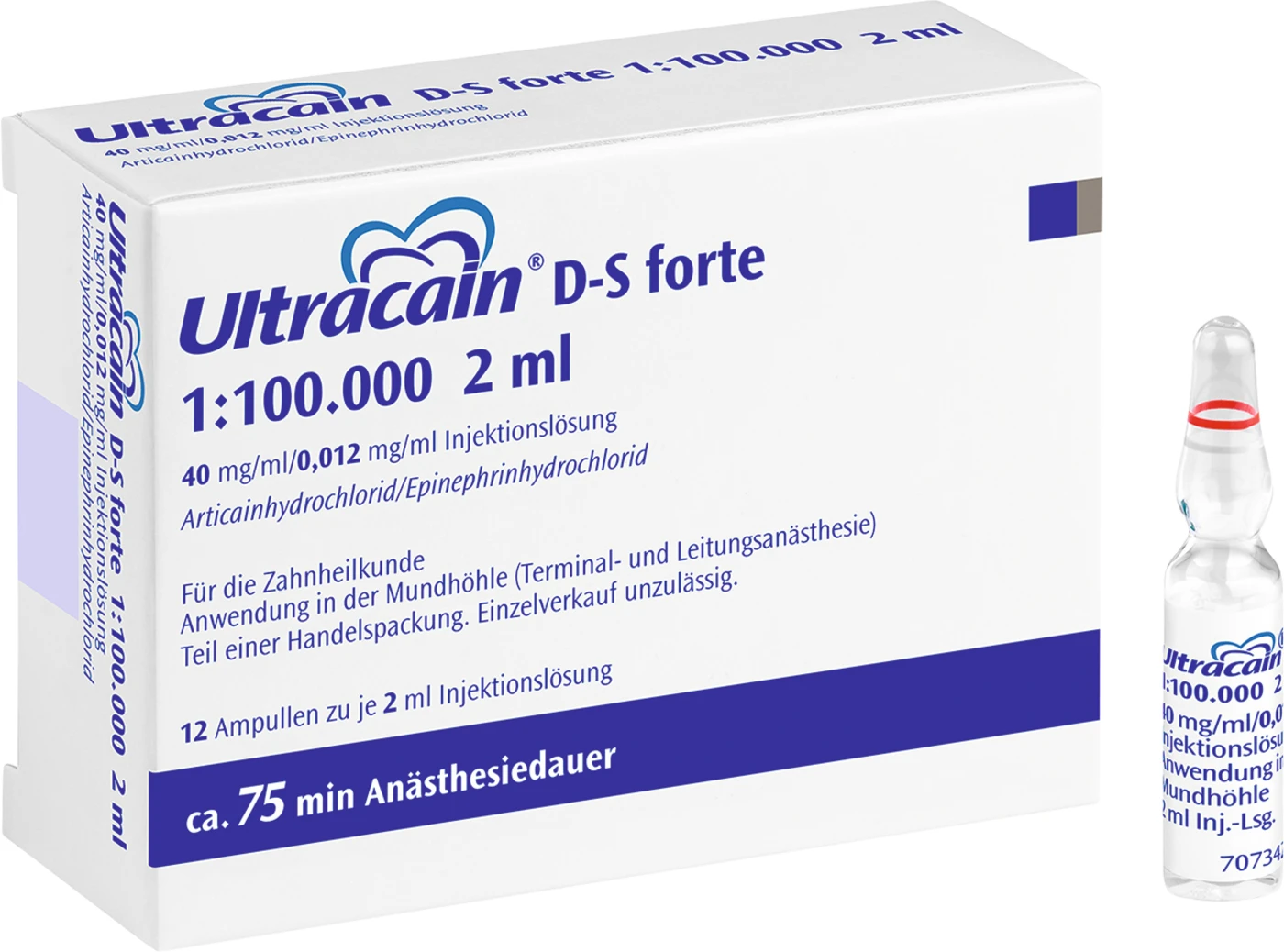 Ultracain® D-S /D-S forte Packung 96 x 2 ml DS-forte, 1:100.000