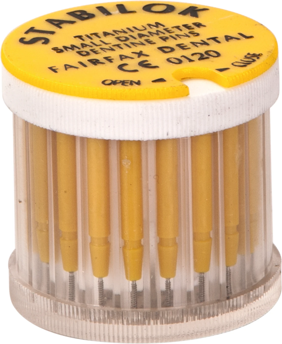 STABILOK Set 1 Vorbohrer, 20 Pins fein, Titan, gelb