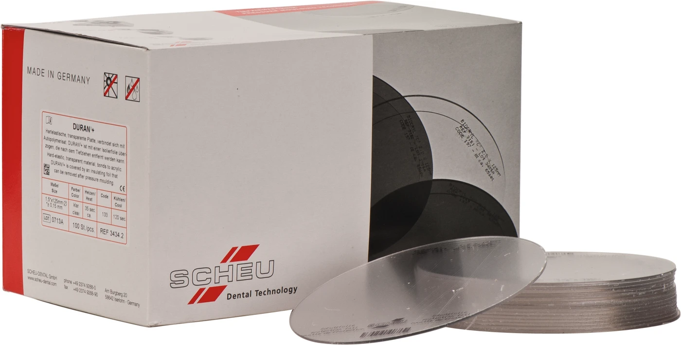 DURAN®+ Packung 100 Stück Ø 125 mm, Stärke 1,5 mm