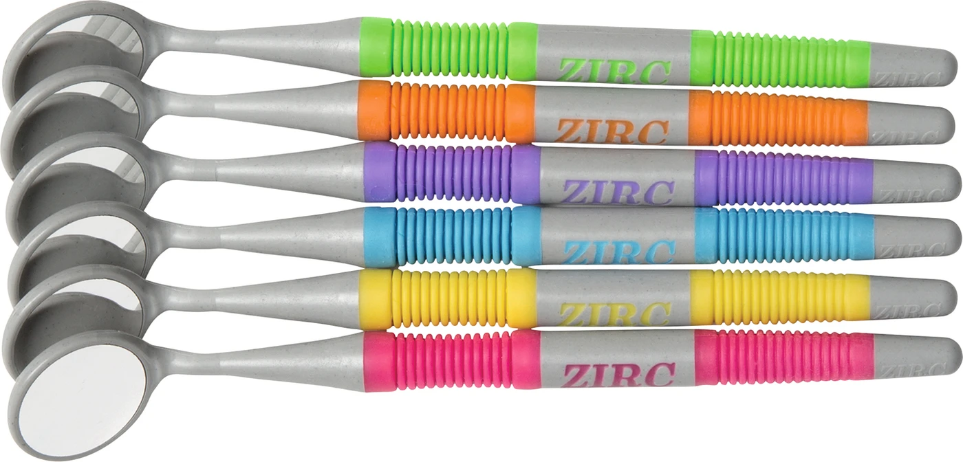 Crystal HD Mundspiegel Soft Grip Packung 12 Stück sortiert leuchtend, Größe 5, Ø 24 mm