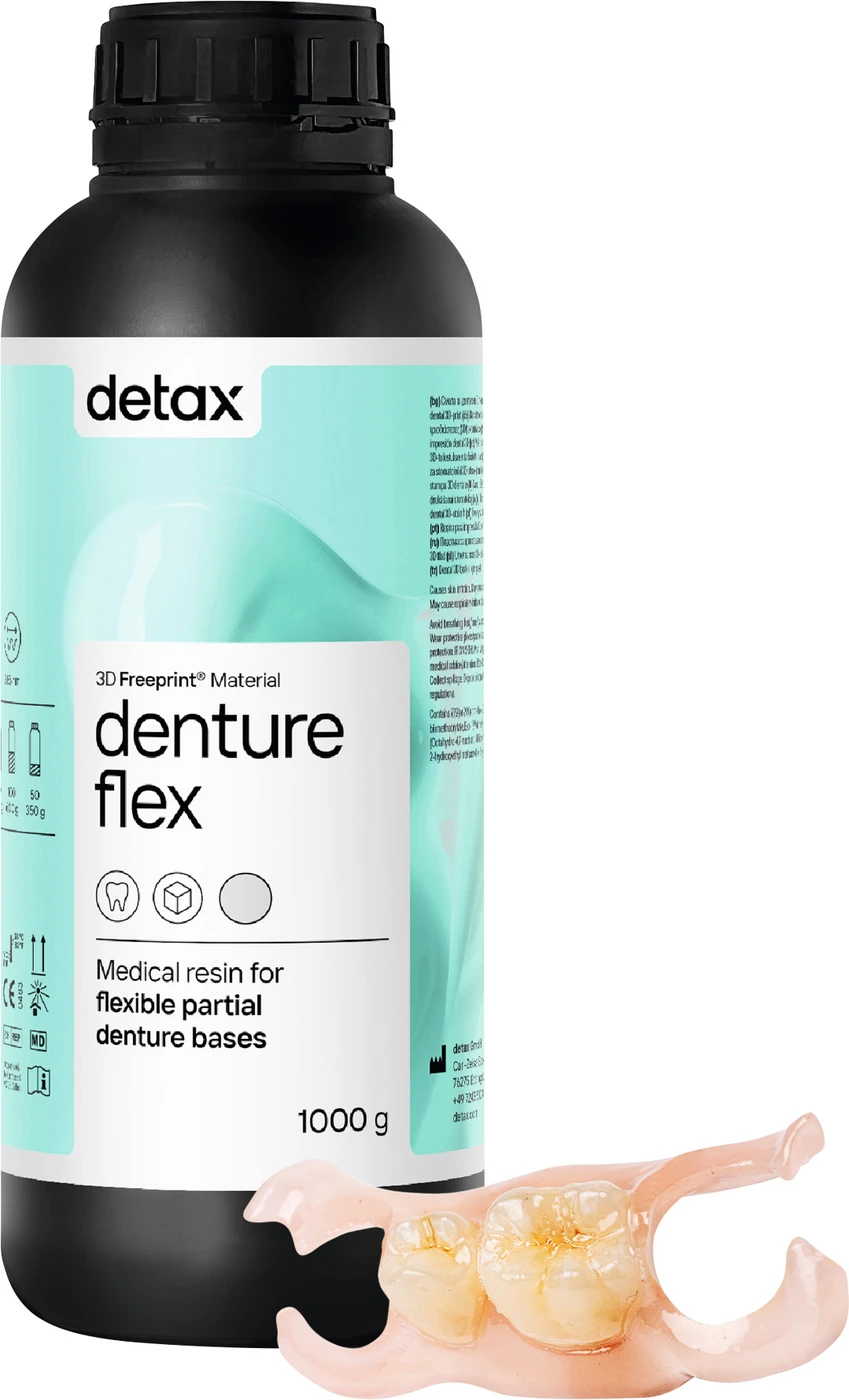 FREEPRINT® denture flex Flasche 1 kg Kunststoff 385 nm, pink-transparent