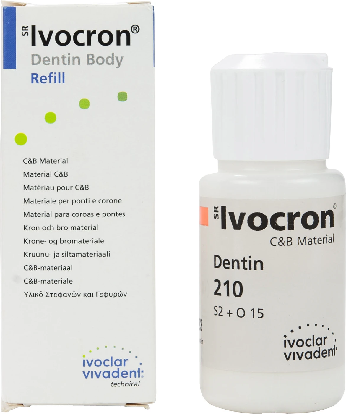 SR Ivocron® Flasche 30 g Pulver dentin 210/2B