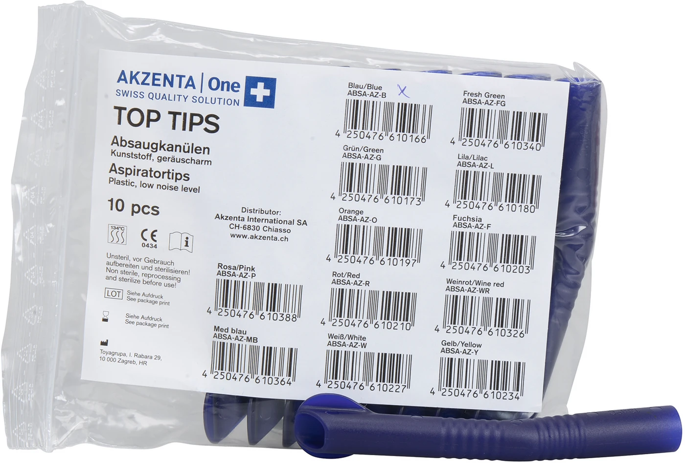 TOP TIPS Packung 10 Stück blau TOP TIPS Packung 10 Stück blau