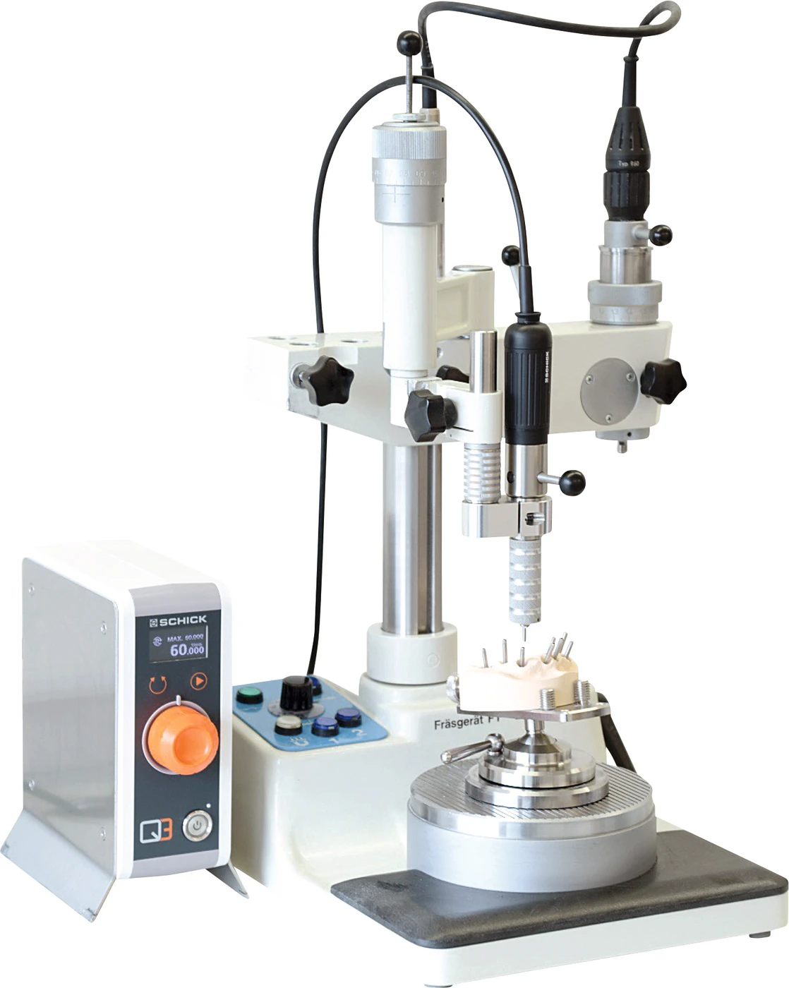 Aufrüstset für Fräsgerät Degussa F1 Set Frässpindel 2,35 mm, Steuereinheit Q3 Premium, Armadapter