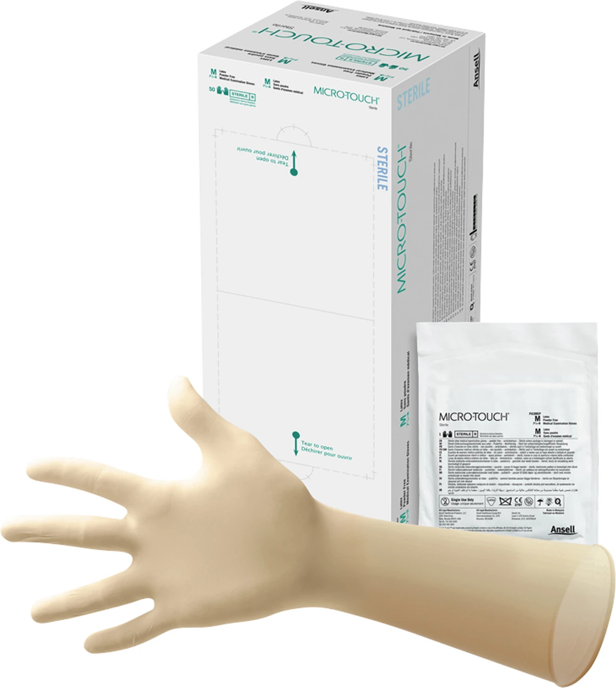 MICRO-TOUCH® STERILE Packung 50 Paar puderfrei, L