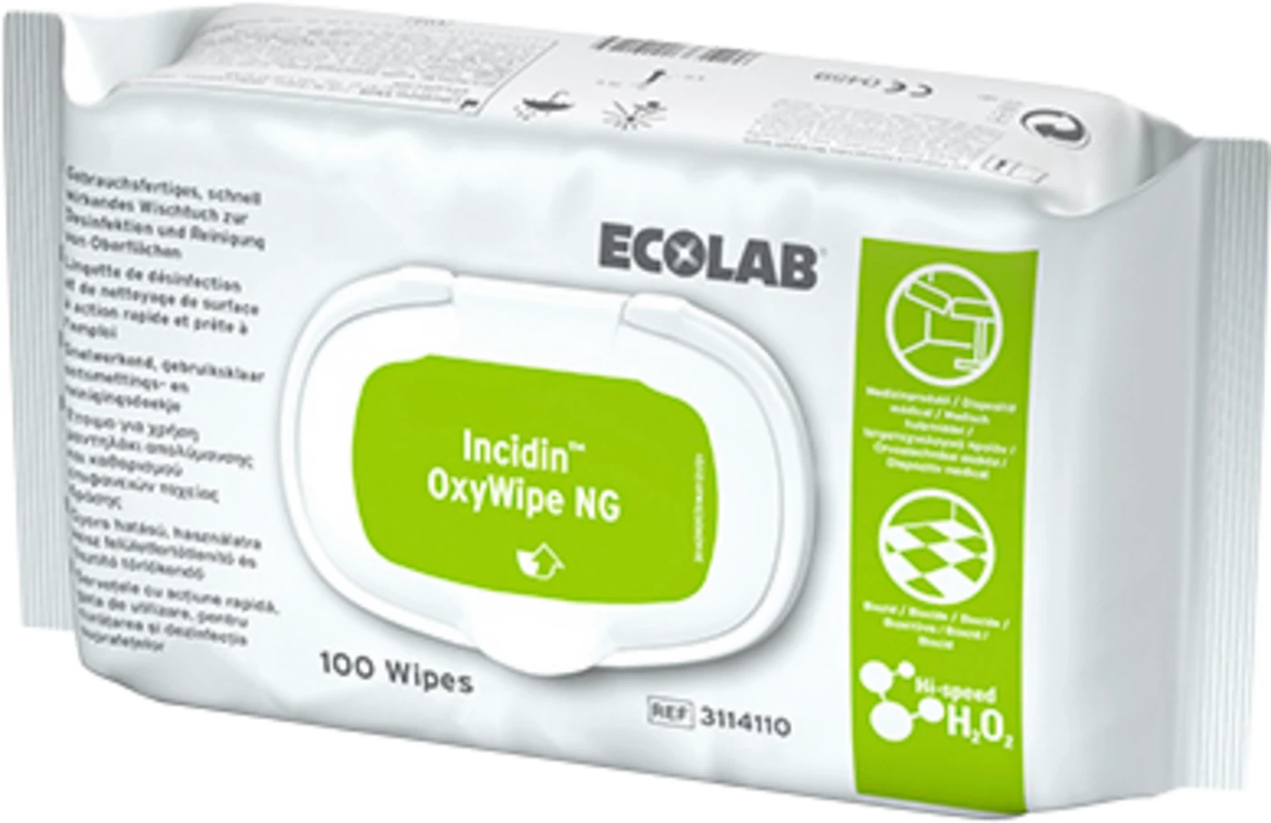 Incidin™ OxyWipe NG Packung 6 x 100 Stück 20 x 20 cm