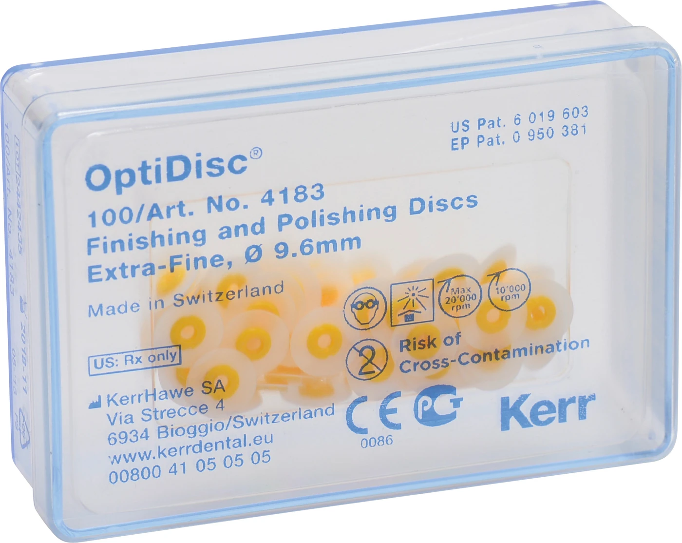 OptiDisc® Nachfüllpackung 100 Stück unmontiert, gelb extra fein, Ø 9,6 m