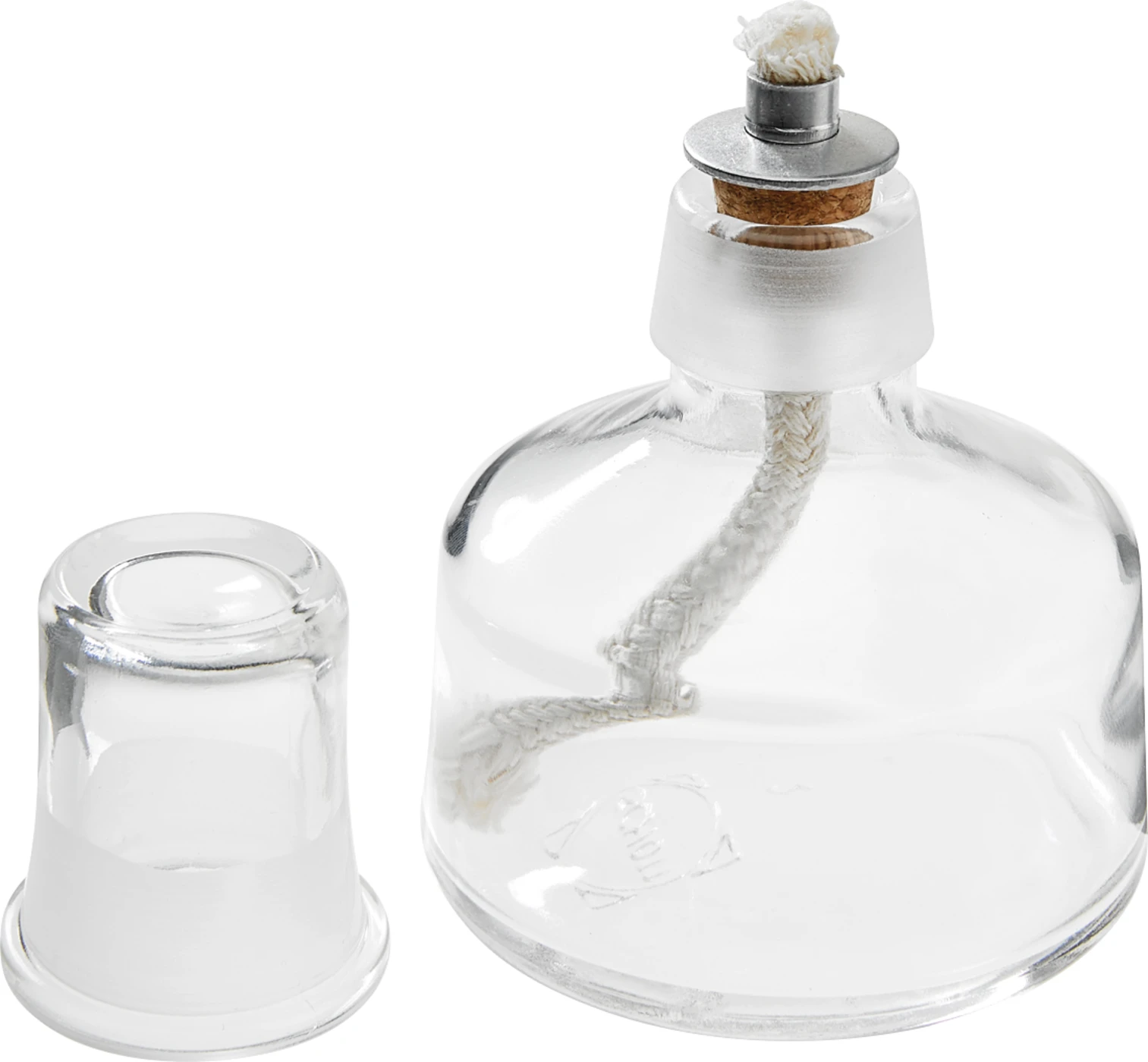 Spirituslampe aus Klarglas 90 ml Stück