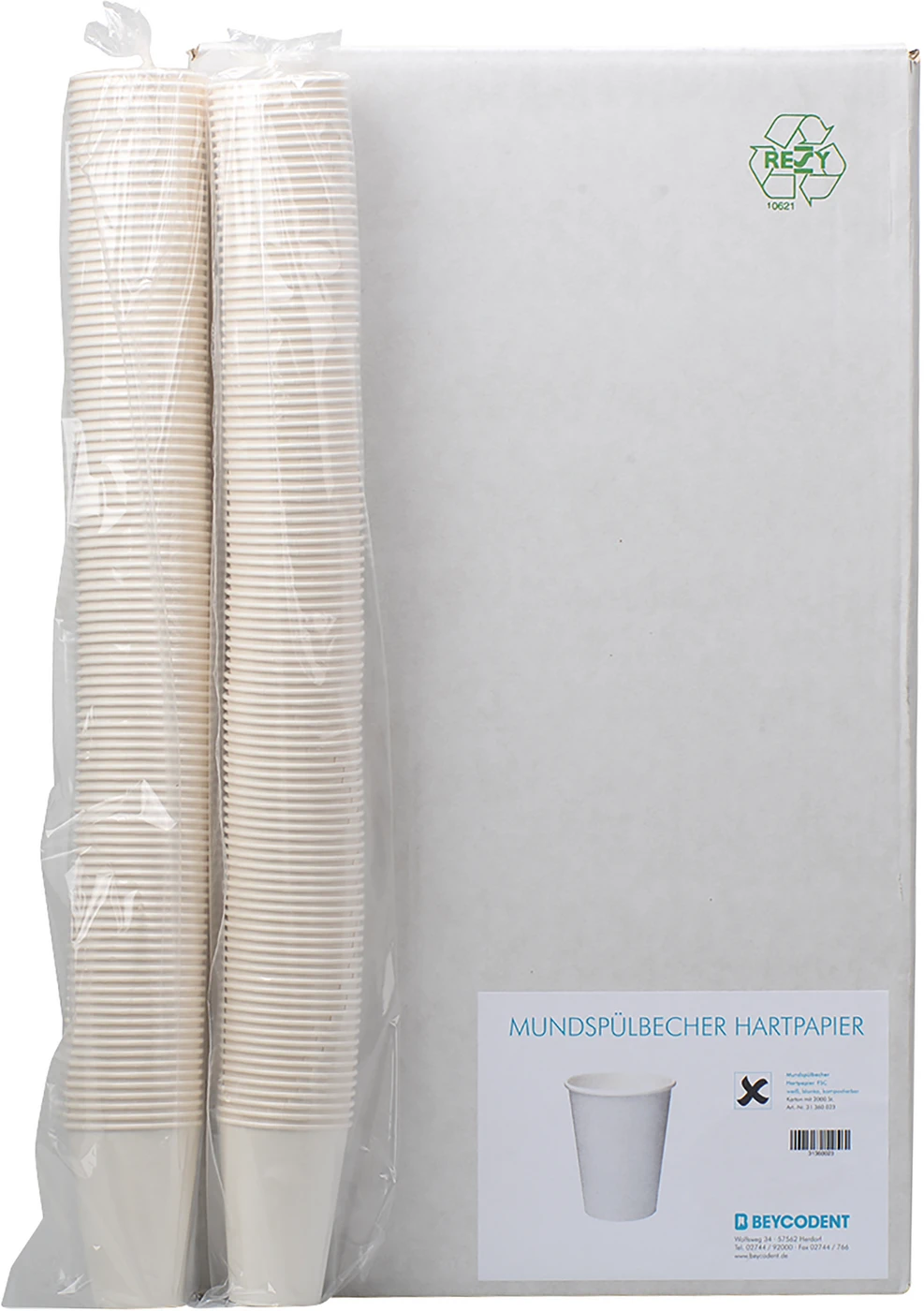 Hartpapierbecher FSC Karton 2.000 x 180 ml Stück kompostierbar, weiß Hartpapierbecher FSC Karton 2.000 x 180 ml Stück kompostierbar, weiß