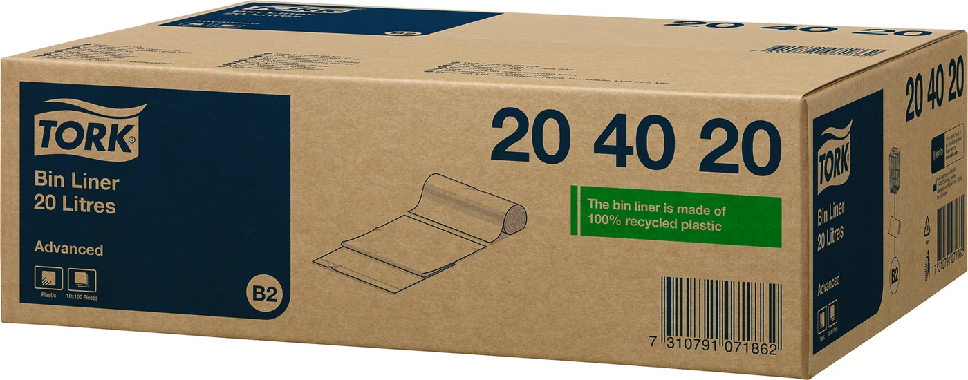 TORK® Abfallsäcke Karton 10 x 100 Tüten, 20 l