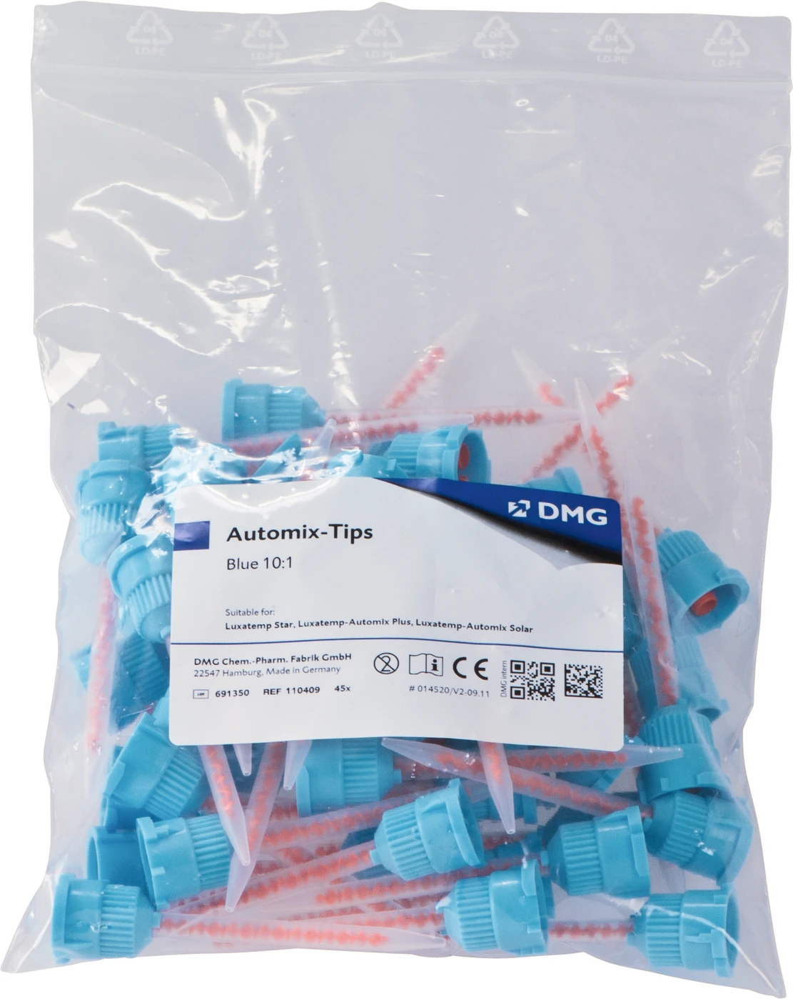 DMG Automix-Tips Blue Packung 45 Stück blue, 10:1