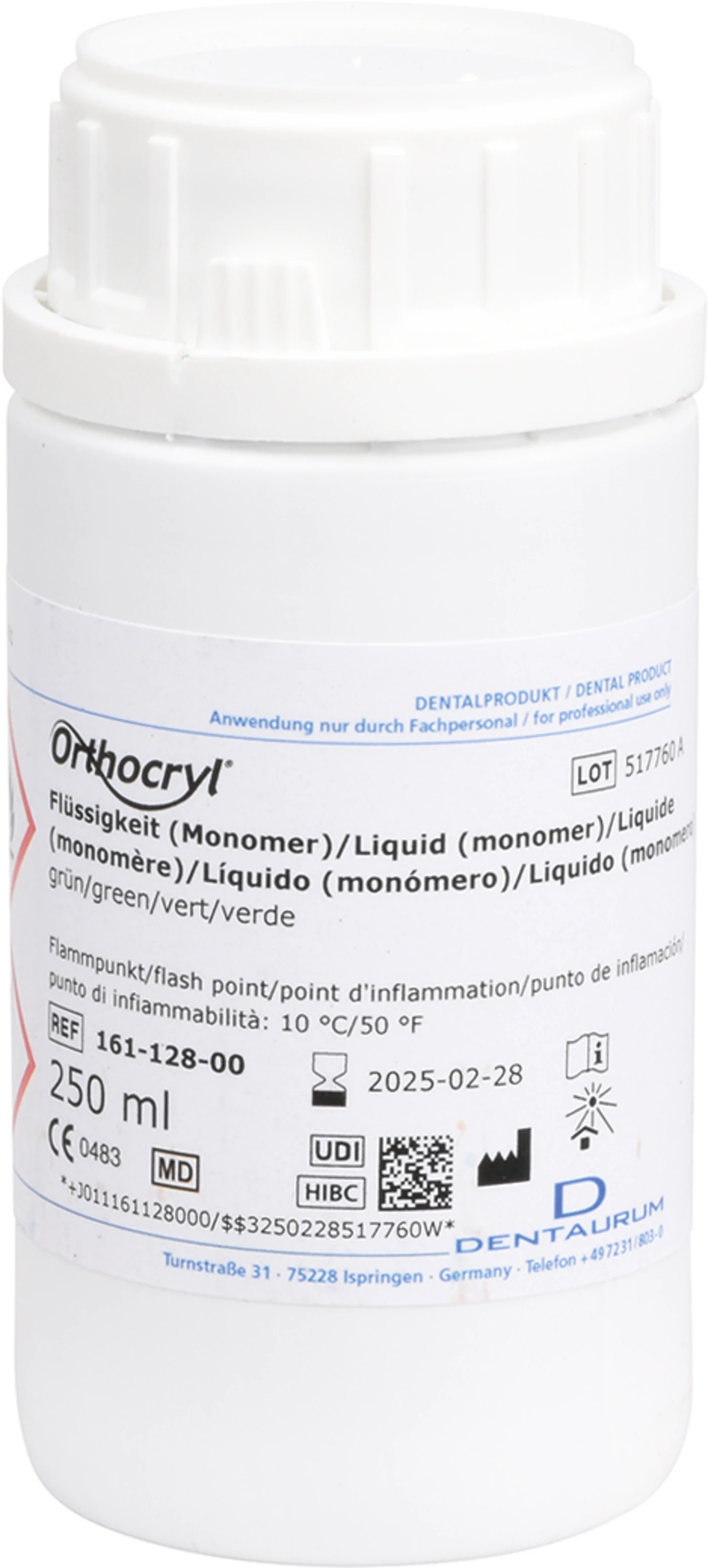 Orthocryl® Flüssigkeit Flasche 250 ml Flüssigkeit grün