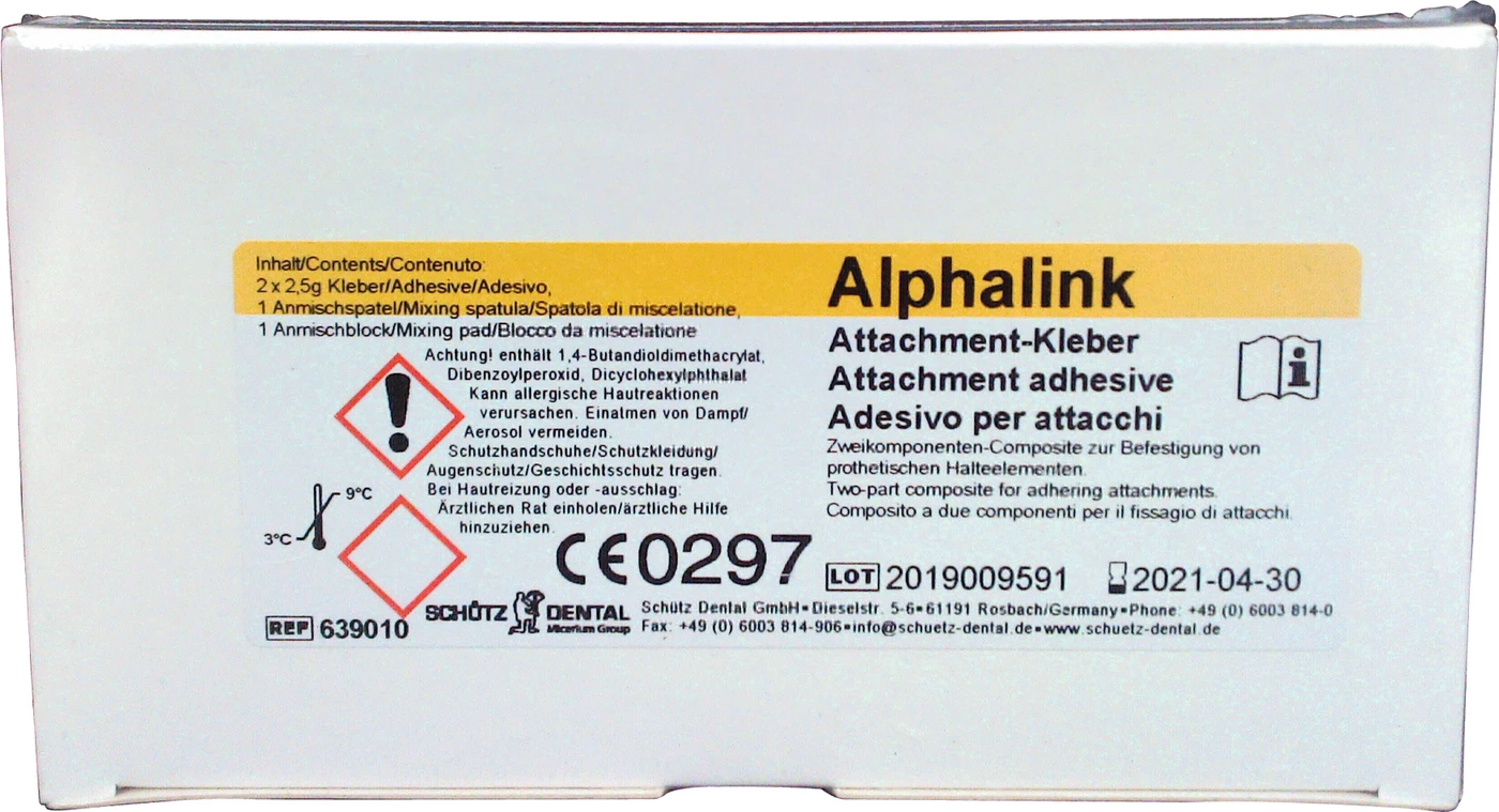 Alphalink Attachment-Kleber Packung 2 x 2,5 g (A+B)