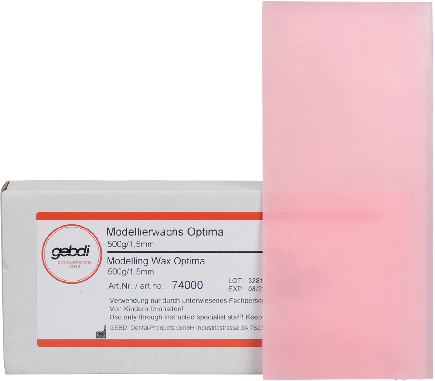 Modellierwachs Optima Packung 500 g Plattenwachs, 1,5 mm