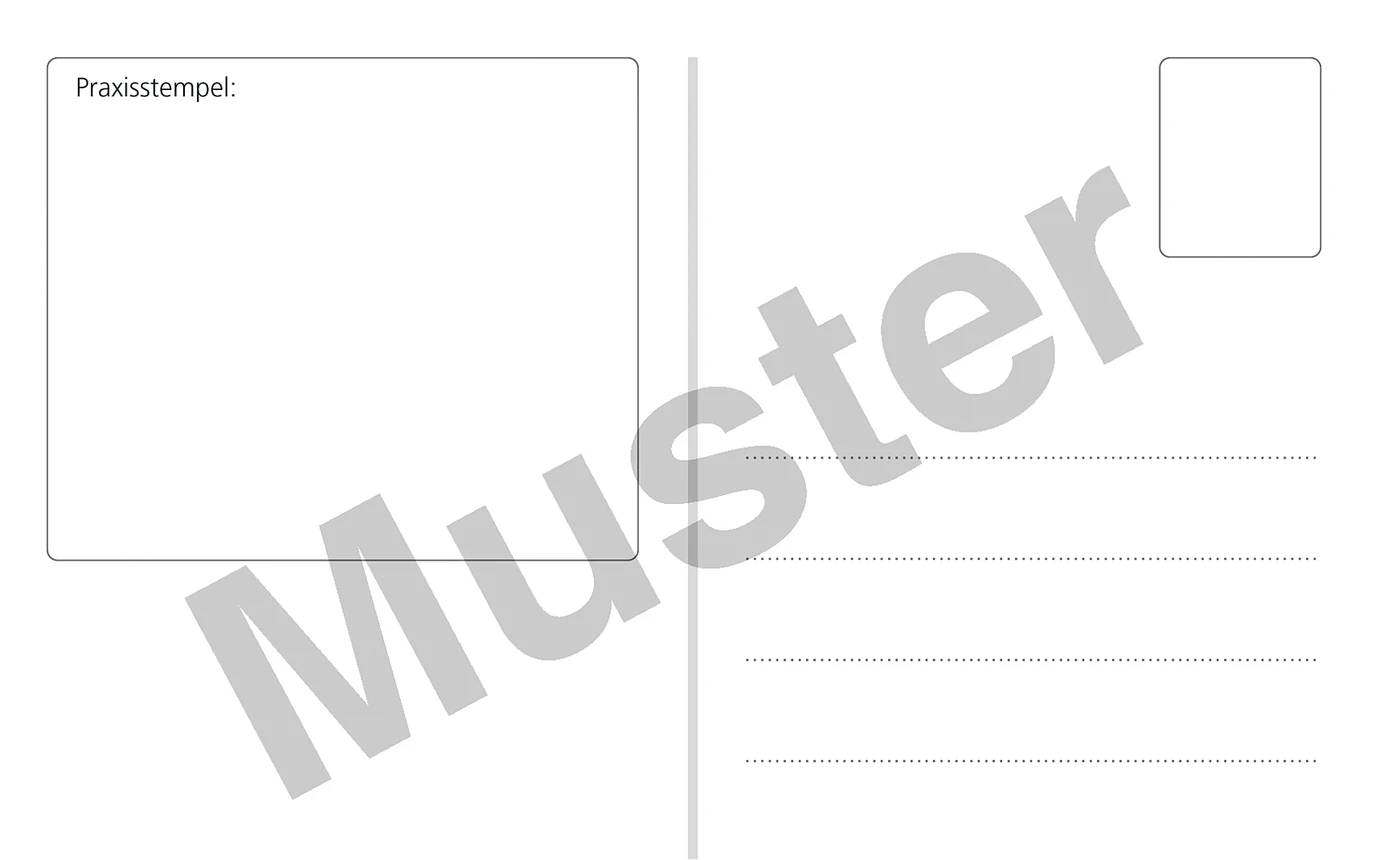 Mehrzweck-Postkarte Patient Packung 100 Stück