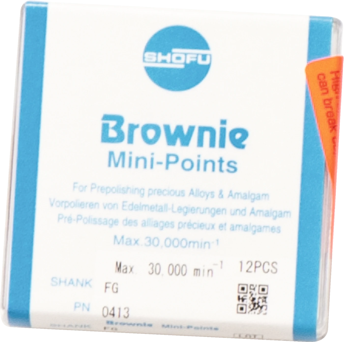 Silikonpolierer Packung 12 Stück braun, FG, Figur Minispitze, ISO 030