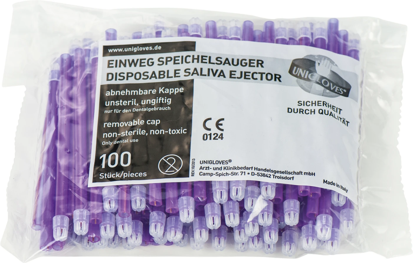 Speichelsauger Packung 100 Stück flieder