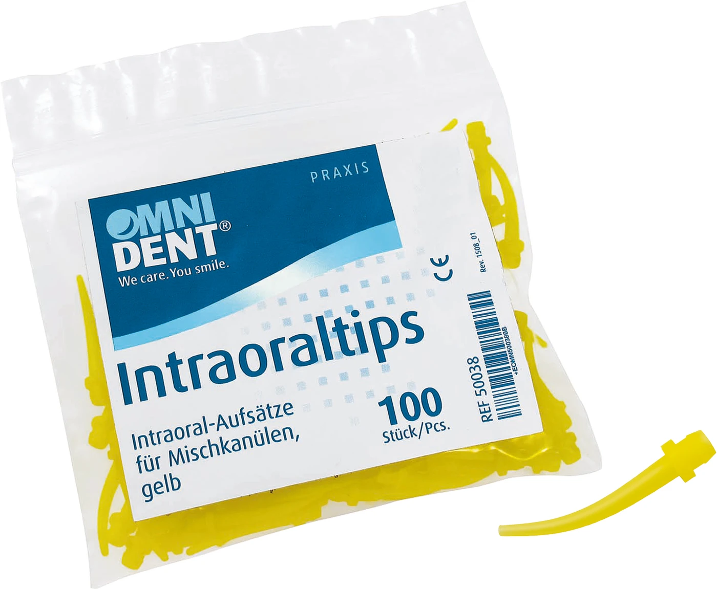 Intraoraltips Packung 100 Stück gelb