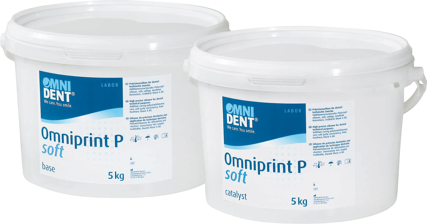 Omniprint P soft Packung 5 kg Eimer base, 5 kg Eimer catalyst