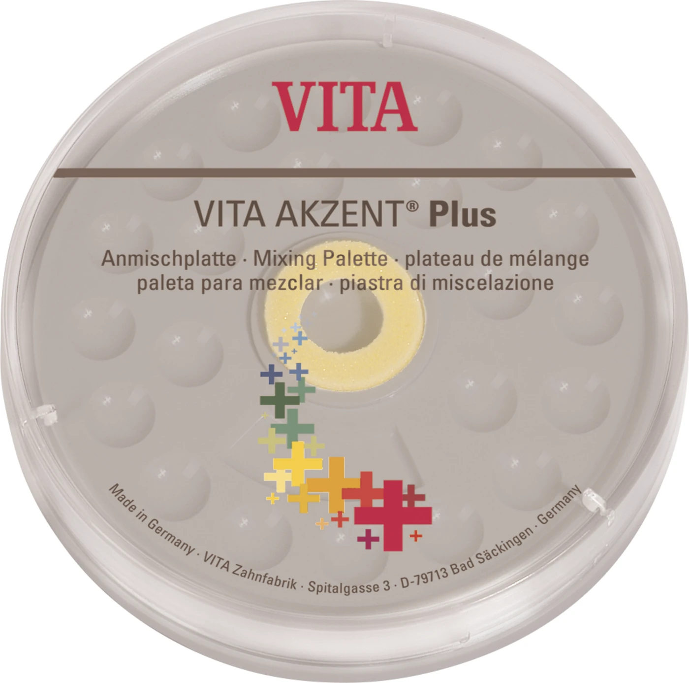 VITA AKZENT® Plus Anmischplatte Stück Anmischplatte Kunststoff, mit 21 Mulden, Ø 144 mm