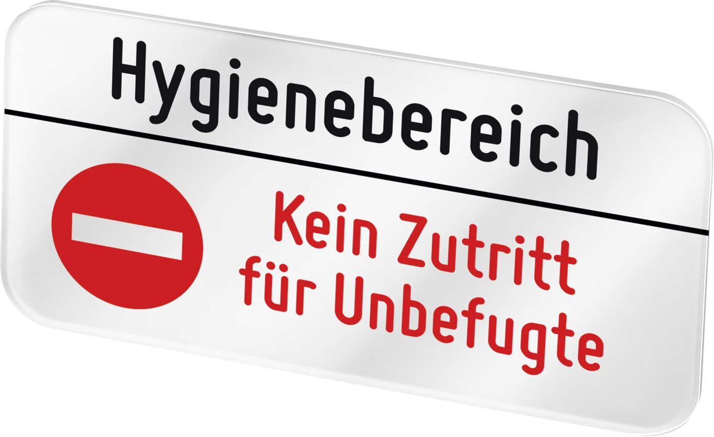 Plexiglasschild Hygienebereich "Kein Zutritt" Stück