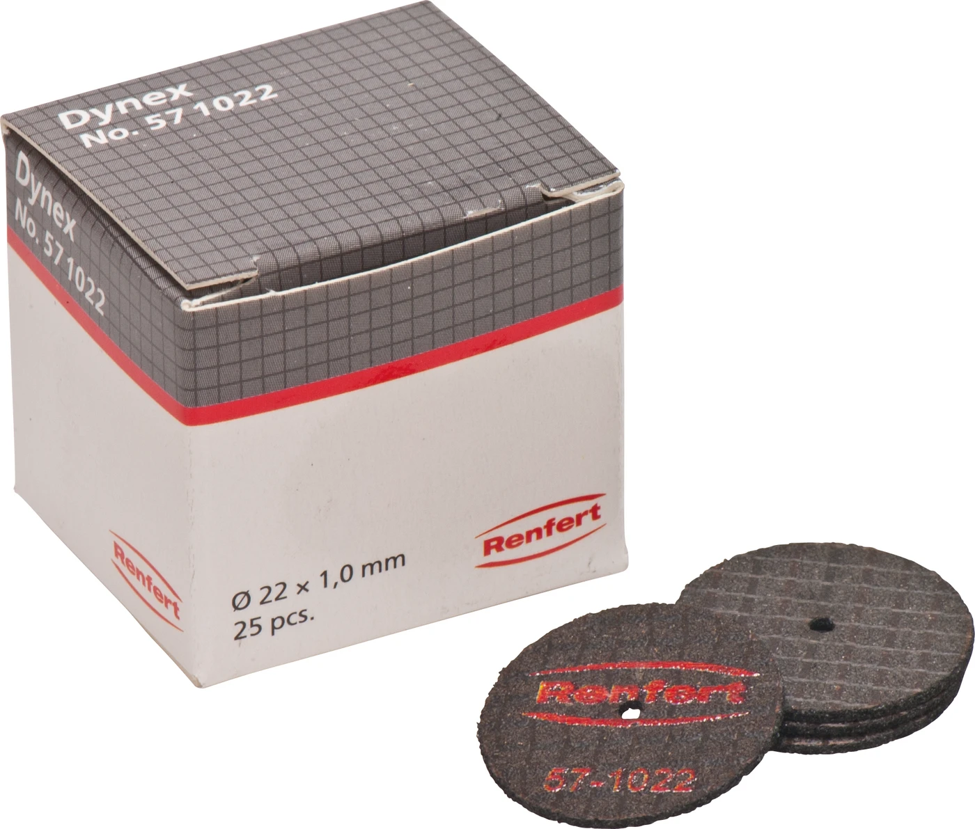 Dynex Packung 25 Stück stabil, elastisch, glasfaserverstärkt, Ø 22 mm x 1 mm