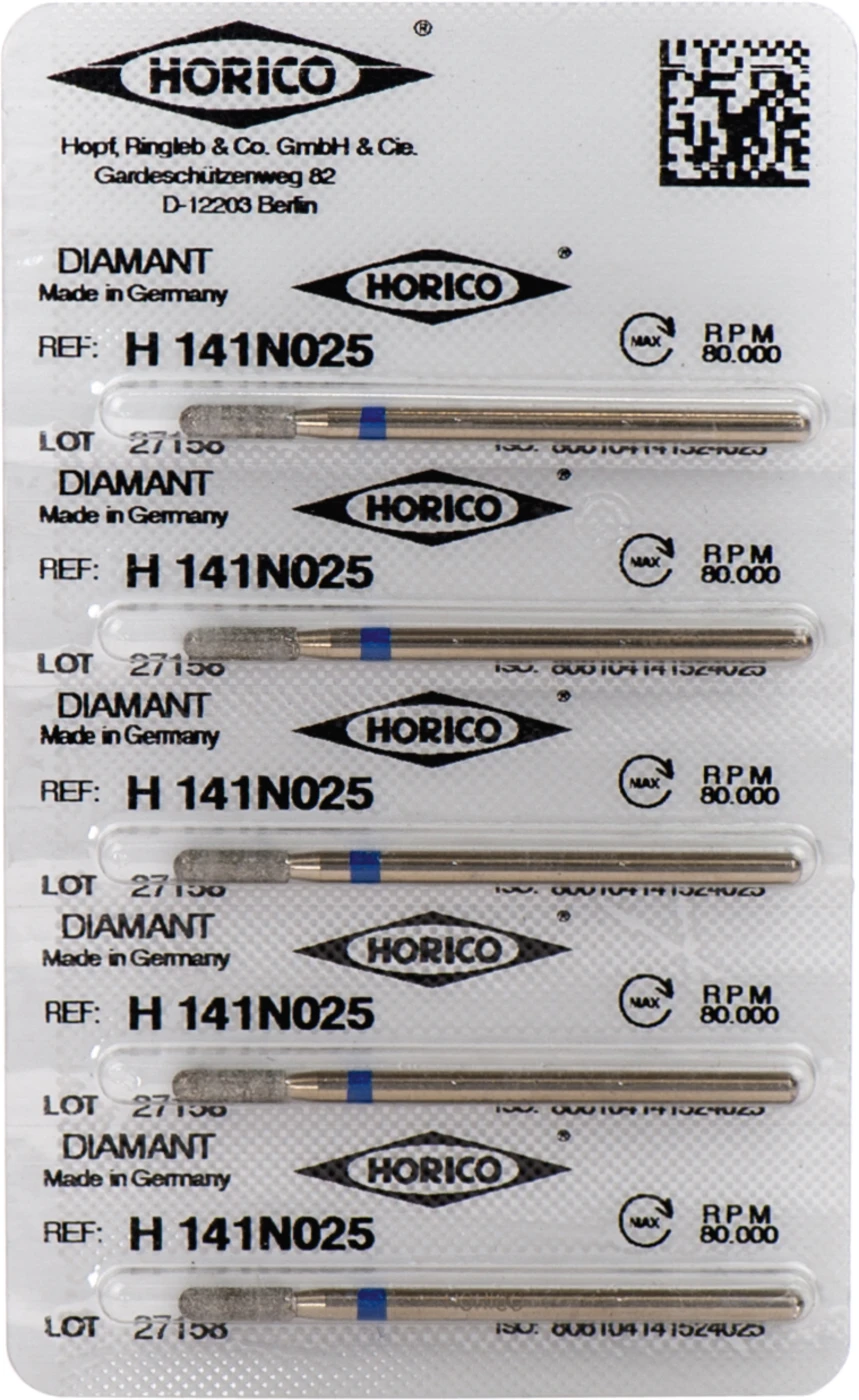 Diamantschleifer H 141 Packung 5 Stück blau normal, HP, Figur 141, 8 mm, ISO 025