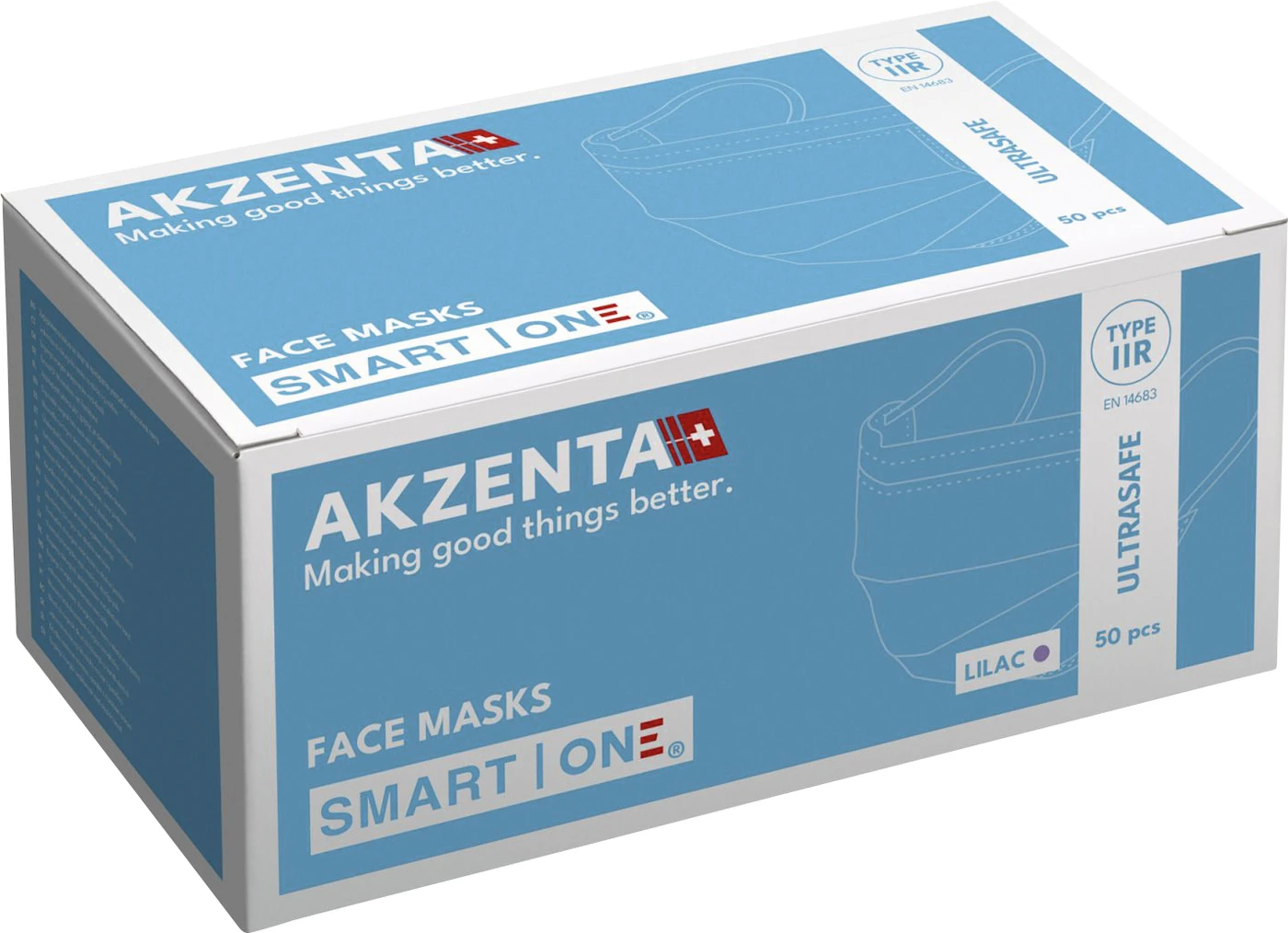 SMART ONE Ultrasafe Karton 40 x 50 Stück 3-lagig, weiß